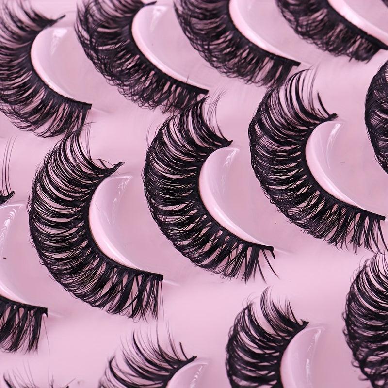 20 Pairs Fluffy 3D Mink Lashes for Daily Dating & Wedding Makeup