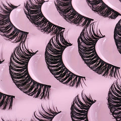 20 Pairs Fluffy 3D Mink Lashes for Daily Dating & Wedding Makeup