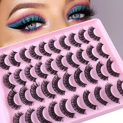 20 Pairs Fluffy 3D Mink Lashes for Daily Dating & Wedding Makeup