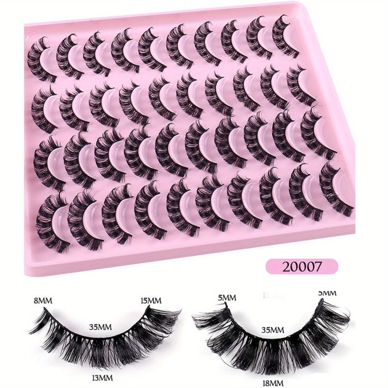 20 Pairs Fluffy 3D Mink Lashes for Daily Dating & Wedding Makeup