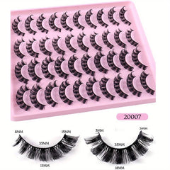20 Pairs Fluffy 3D Mink Lashes for Daily Dating & Wedding Makeup