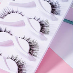 5 Pairs Cat Eye False Eyelashes Fox Eye Lashes Angle Winged
