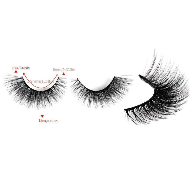7 Pairs Thick Curling 17mm Fluffy False Eyelashes