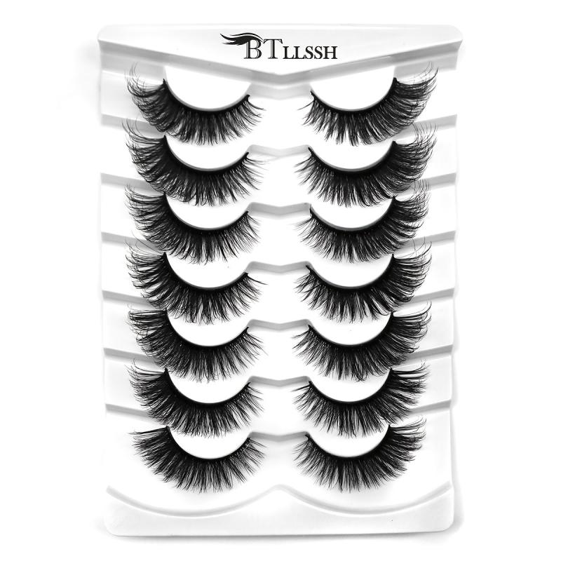 7 Pairs Thick Curling 17mm Fluffy False Eyelashes