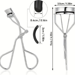 Professional Eyelash Curler Kit with 10 Replacement Pads