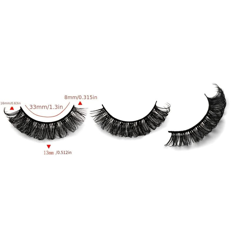 7 Pairs Full Strip Eyelashes D Curling Thick Fluffy False Eyelashes