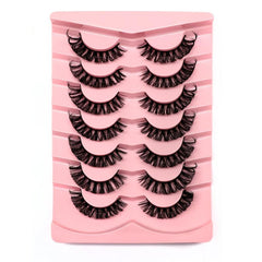 7 Pairs Full Strip Eyelashes D Curling Thick Fluffy False Eyelashes