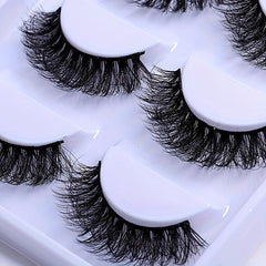 5 Pairs Multilayered Fluffy Curling False Eyelashes