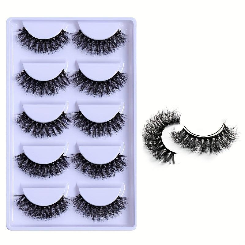 5 Pairs Multilayered Fluffy Curling False Eyelashes