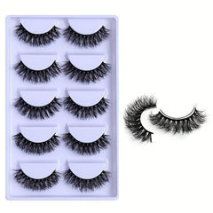 5 Pairs Multilayered Fluffy Curling False Eyelashes
