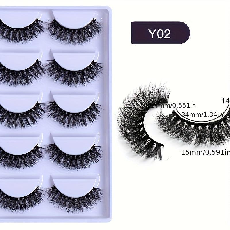 5 Pairs Multilayered Fluffy Curling False Eyelashes