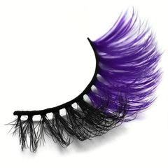 Colorful False Eyelashes Thick Curling 16mm Fluffy Wispy False Eyelashes