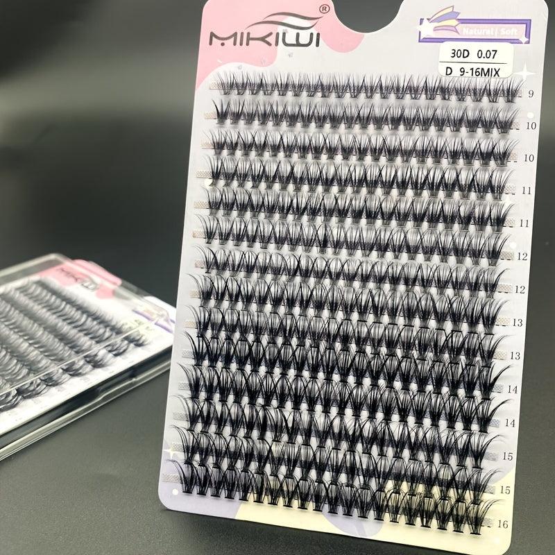 280Pcs 30D 9-16mm D Curl Cluster Lashes Individual Extension