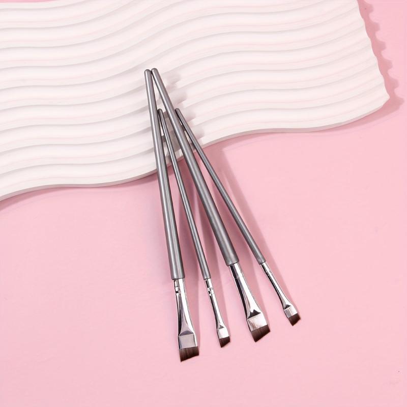 2pcs Flat Bevel Blade Eyeliner Brushes Portable Eye Brushes