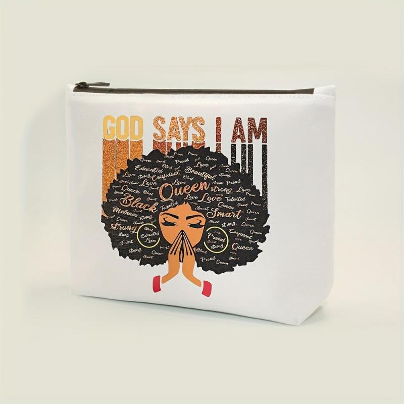 Makeup Bag For Purse God Says I Am Cosmetic Bags For Women Inspirational Gift