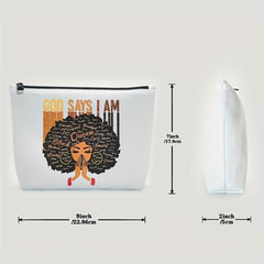 Makeup Bag For Purse God Says I Am Cosmetic Bags For Women Inspirational Gift