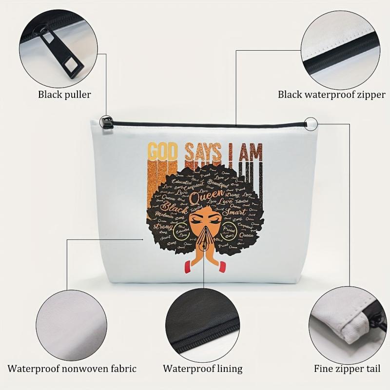 Makeup Bag For Purse God Says I Am Cosmetic Bags For Women Inspirational Gift
