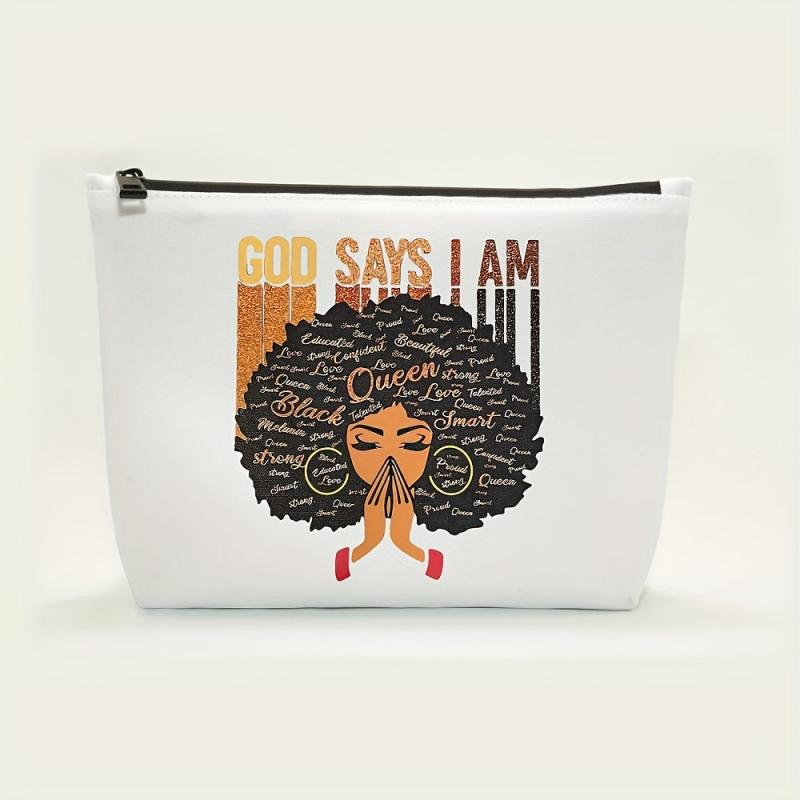 Makeup Bag For Purse God Says I Am Cosmetic Bags For Women Inspirational Gift