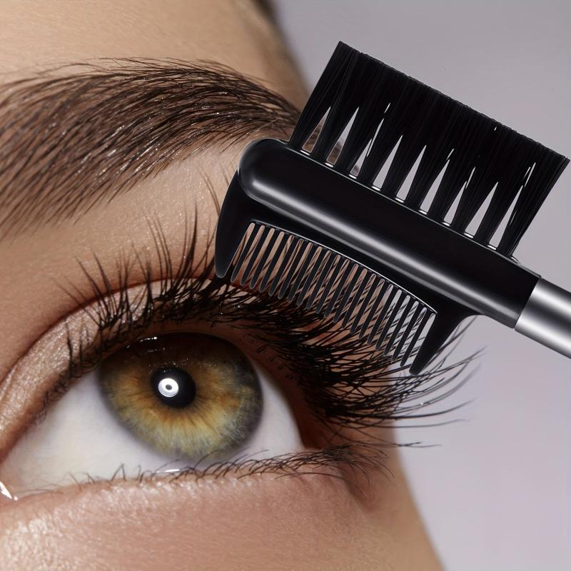 3 Pcs Eyelash Comb & Brow Brush Dual Comb Makeup Grooming Tool