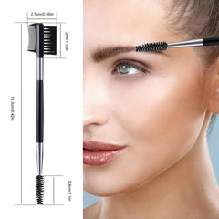 3 Pcs Eyelash Comb & Brow Brush Dual Comb Makeup Grooming Tool
