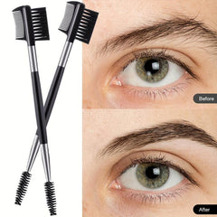 3 Pcs Eyelash Comb & Brow Brush Dual Comb Makeup Grooming Tool