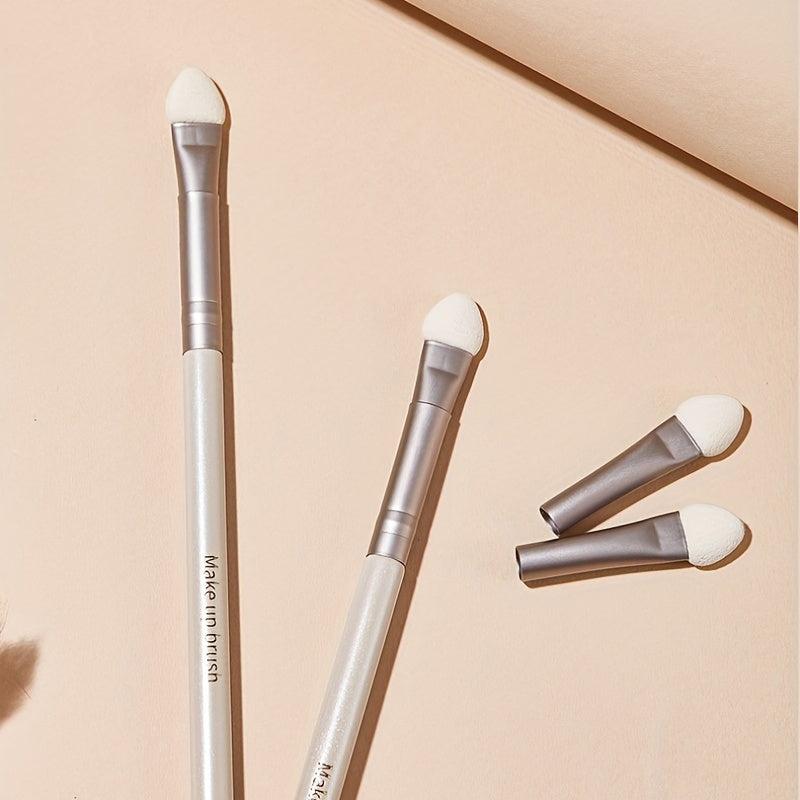 Portable Sponge Eyeshadow Brush Set for Smudge Eye Makeup
