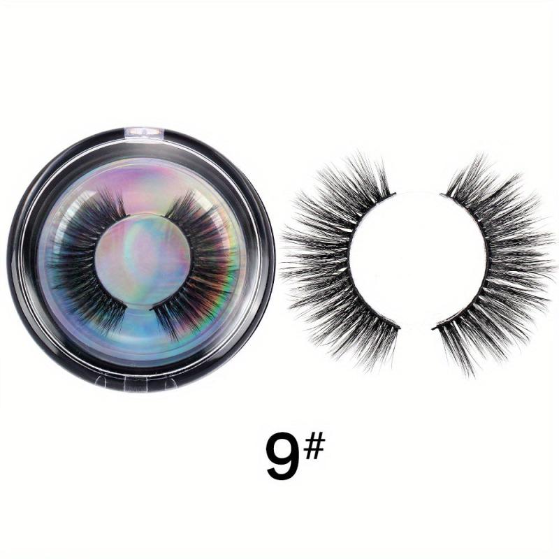 3D Natural Wispy Fluffy False Eyelashes Thick Faux Mink Lashes Extension