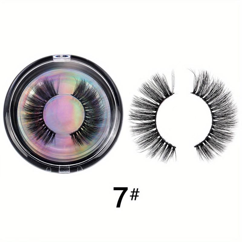 3D Natural Wispy Fluffy False Eyelashes Thick Faux Mink Lashes Extension