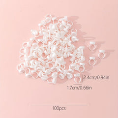 100pcs Lash Glue Ring Cup Holder for Extension Supplies