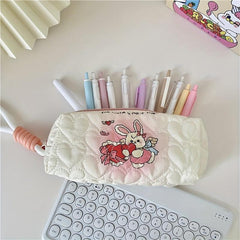 Cartoon Makeup Brush Holder Bag Zipper Pouch Travel Portable Stationery Bag