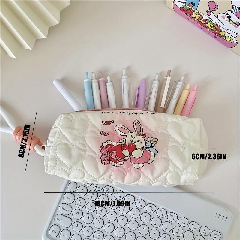 Cartoon Makeup Brush Holder Bag Zipper Pouch Travel Portable Stationery Bag