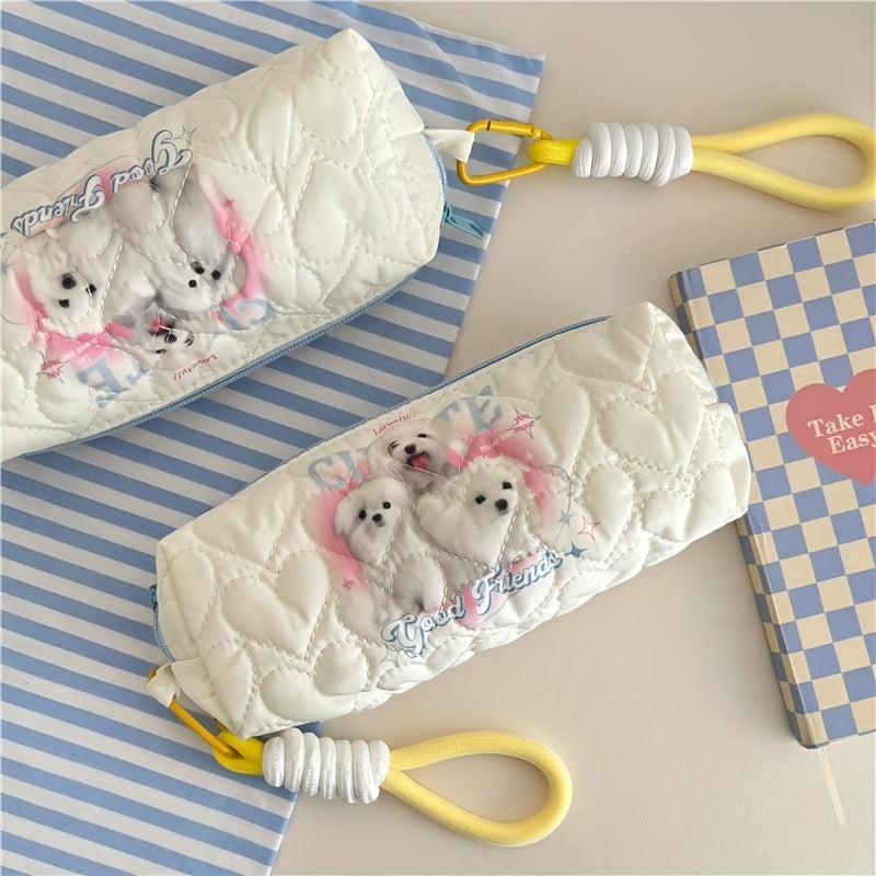 Cartoon Makeup Brush Holder Bag Zipper Pouch Travel Portable Stationery Bag