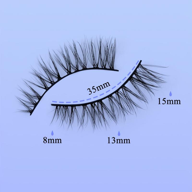 10 Pairs Fluffy Short False Eyelashes - 3D Faux Mink Lashes