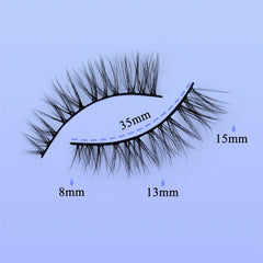 10 Pairs Fluffy Short False Eyelashes - 3D Faux Mink Lashes