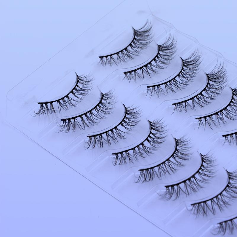 10 Pairs Fluffy Short False Eyelashes - 3D Faux Mink Lashes