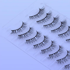10 Pairs Fluffy Short False Eyelashes - 3D Faux Mink Lashes