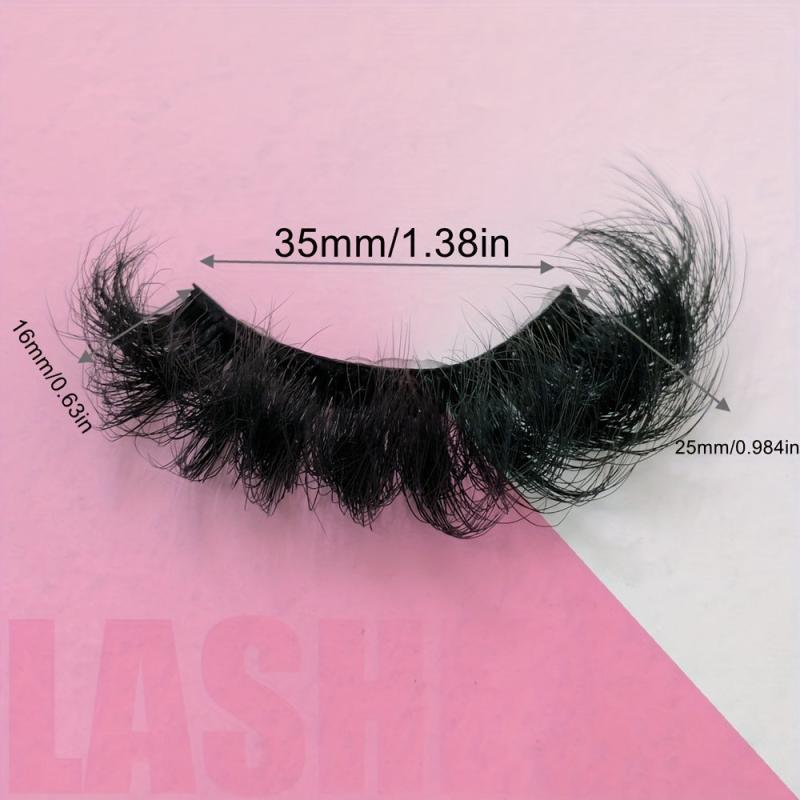 3 Pairs 25mm Fluffy 3D Faux Mink Lashes for Dramatic Makeup Look
