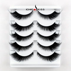 5 Pairs Faux Mink Fox Eye Cat Eye Lashes