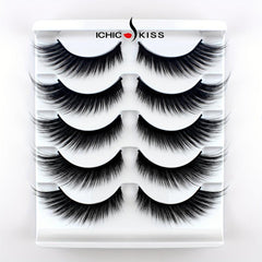 5 Pairs Faux Mink Fox Eye Cat Eye Lashes