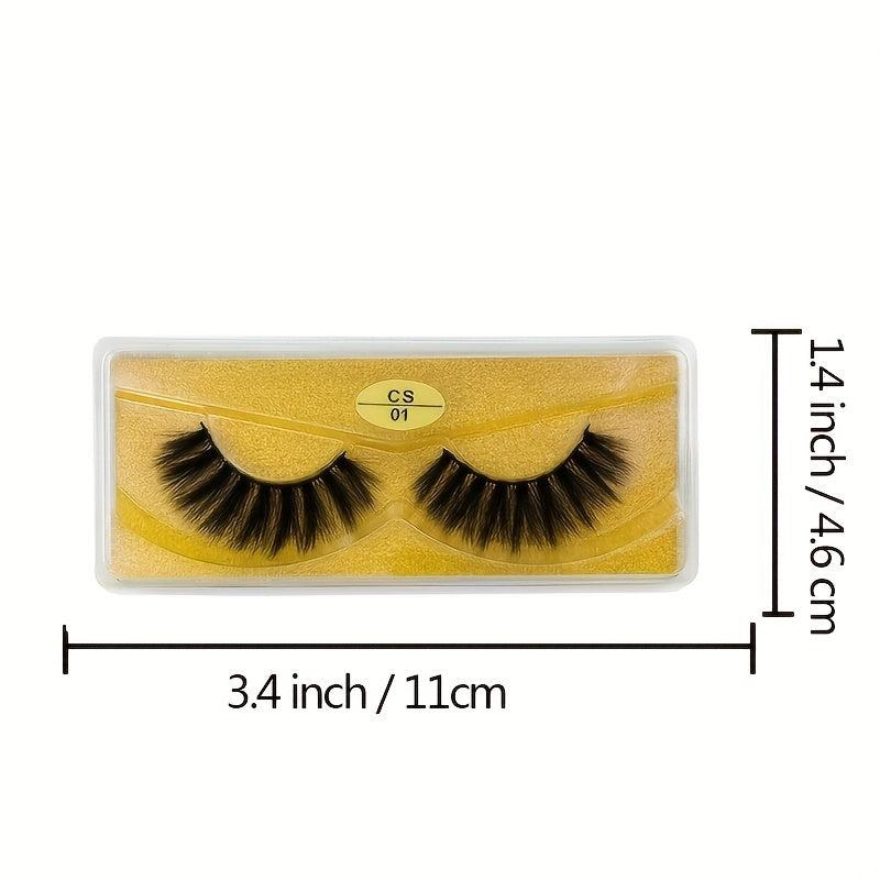 20 Pairs Natural 3D Mink Lashes Set Glitter Eyelashes for Daily & Party Makeup