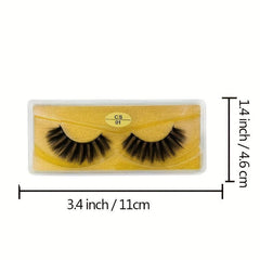 20 Pairs Natural 3D Mink Lashes Set Glitter Eyelashes for Daily & Party Makeup