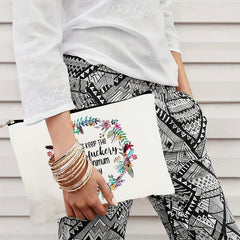 Funny Canvas Cosmetic Bag Makeup Bags Travel Bag Birthday Gifts