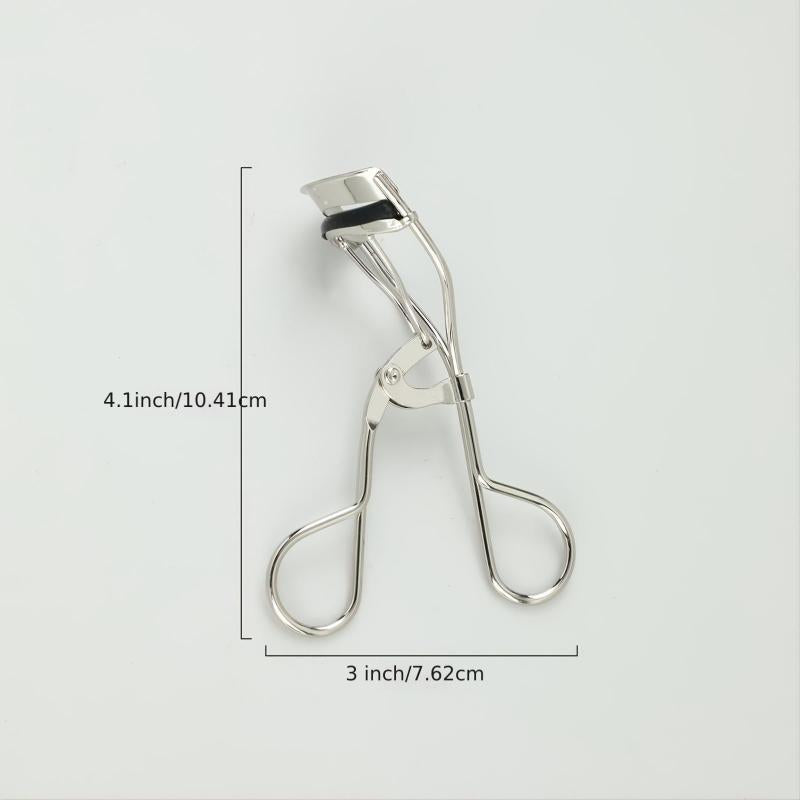 Carbon Steel Eyelash Curler With Refill Pads - Curled Eyelashes