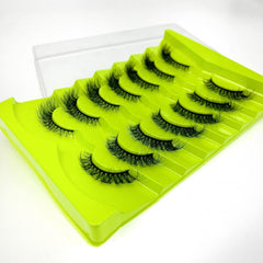 7 Pairs Lightweight False Eyelashes Wispy 8-14mm D Curl Natural Thick Eyelashes