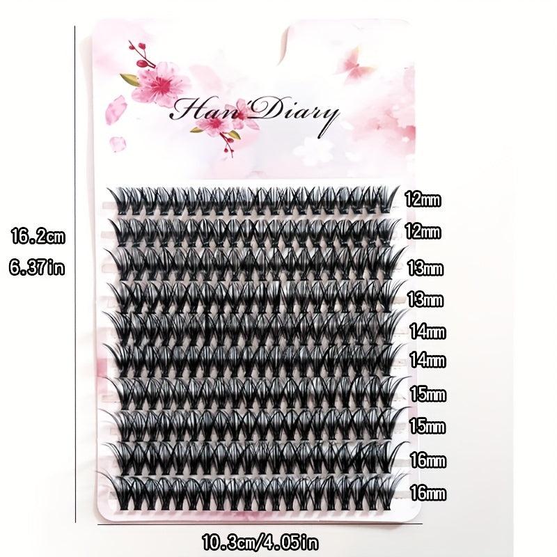 120 Clusters Lashes Large Capacity 10 Rows 40p Thick D Curling False Eyelashes