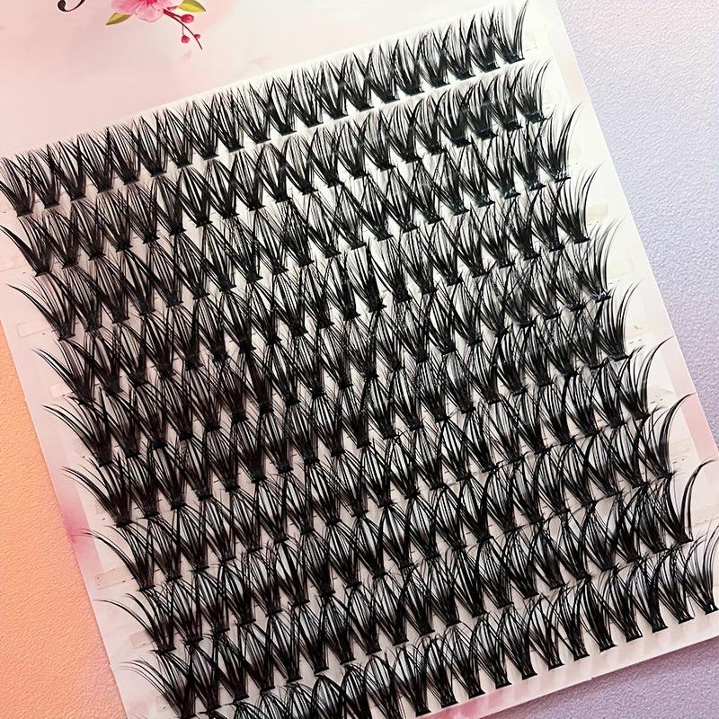 120 Clusters Lashes Large Capacity 10 Rows 40p Thick D Curling False Eyelashes