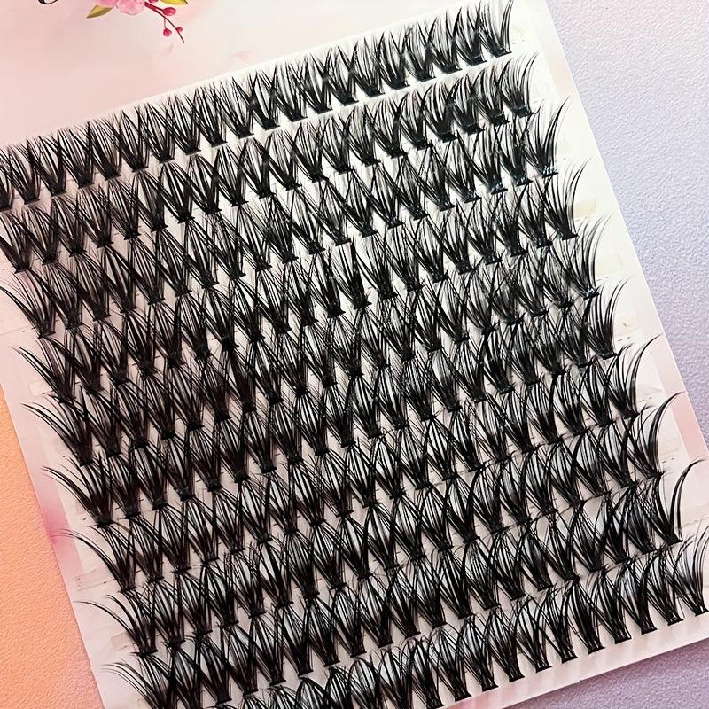 120 Clusters Lashes Large Capacity 10 Rows 40p Thick D Curling False Eyelashes