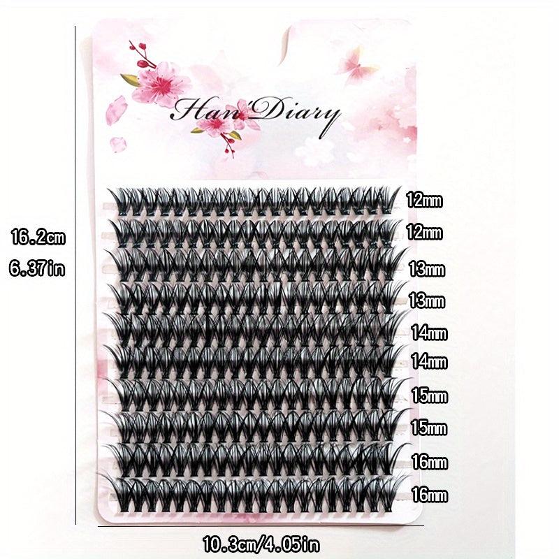 120 Clusters Lashes Large Capacity 10 Rows 40p Thick D Curling False Eyelashes