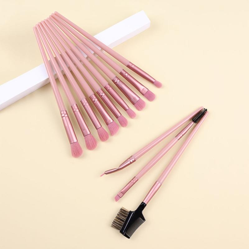 12pcs Synthetic Eye Makeup Brush Set Eyeshadow Eyebrow Eyeliner Concealer Kit