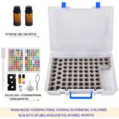 Essential Storage Case for 75 Bottles & Accessories - Organizer Holder Container